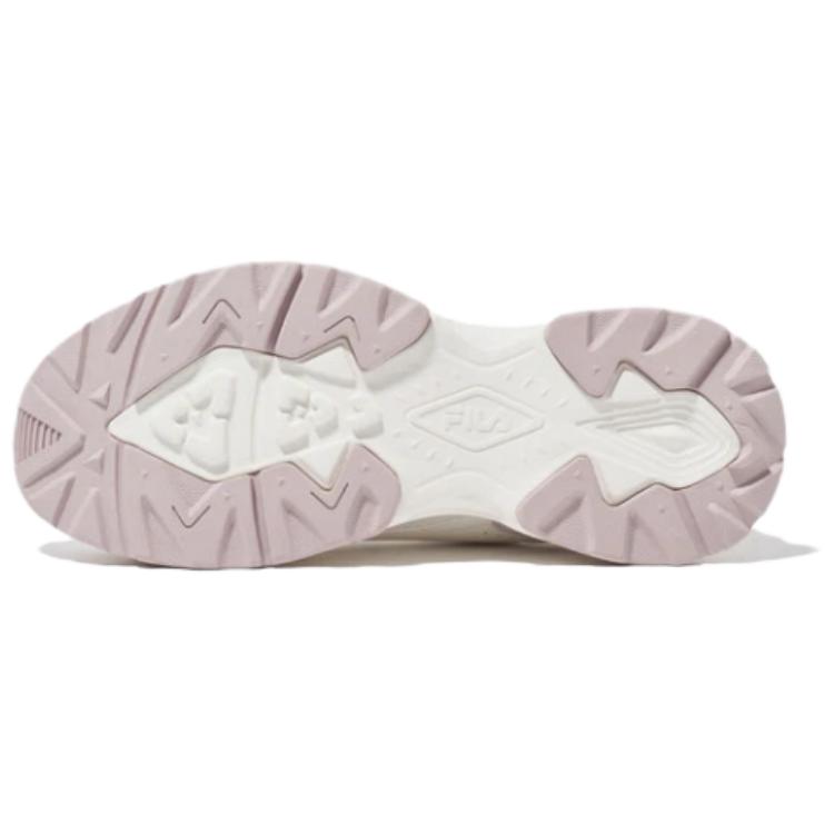 Fila Wood Block Leather Trendy Durable Low-Top Casual Shoes Unisex Sneakers White Pink 11001RM02934H661