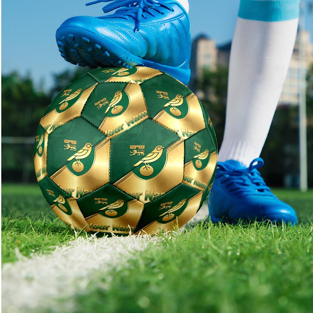 Norwich City Fashion Size 5 Football Wearproof Non‑Slip Soccer Ball For Sports Training Entertainment Use