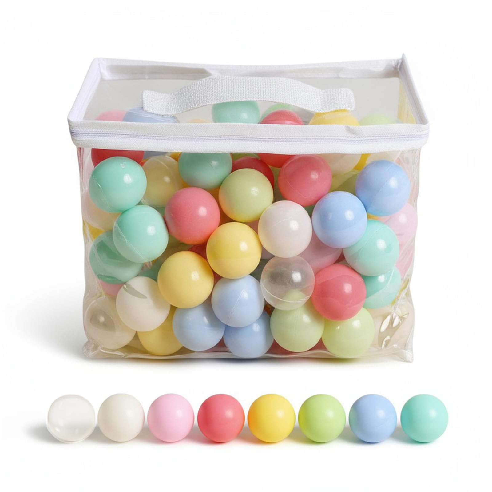 

Hügmuu Color Balls Ball Pool for Baby 5.5cm Pastel 8 Colors 100 Pieces