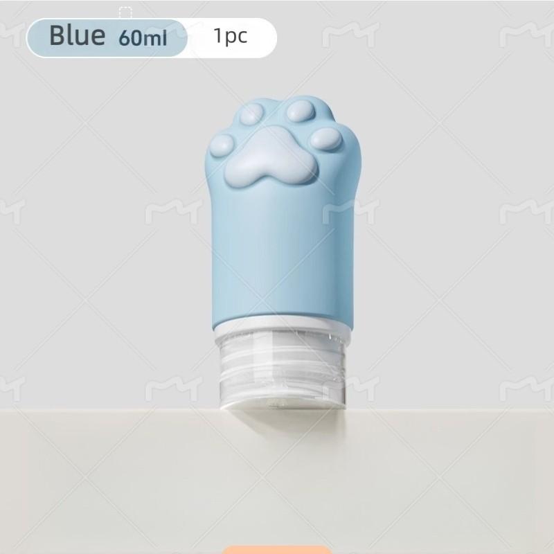 

Силиконовые дорожные бутылочки в форме лапки кошки, герметичные, портативные контейнеры для шампуня, косметики, туалетных принадлежностей, одобренные для использования в самолете 60ml