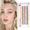 C/D Curl Brown Anime Cluster Lashes Fairy Wispy Spiky Manga Eyelashes Individual Eyelashes  DIY