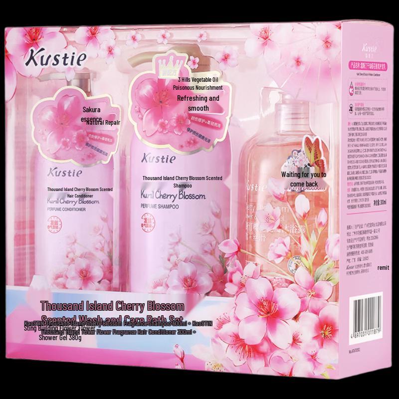 

Kustie Cherry Blossom Scent Hair & Body Care Set