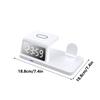 Multiple Device Wireless Charger with LED Digital Clock 15W Fast Charging Wireless Charging Station for OS system Phones