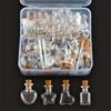 Set aus 30 einzigartigen Glasfläschchen Glas Wunschflaschen Glasfläschchen-Set Segensgeschenkflasche Perfekt zum Basteln und für Schmuck