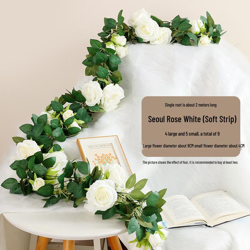 Artificial Rose Vine Hanging Basket and Arch Decoration