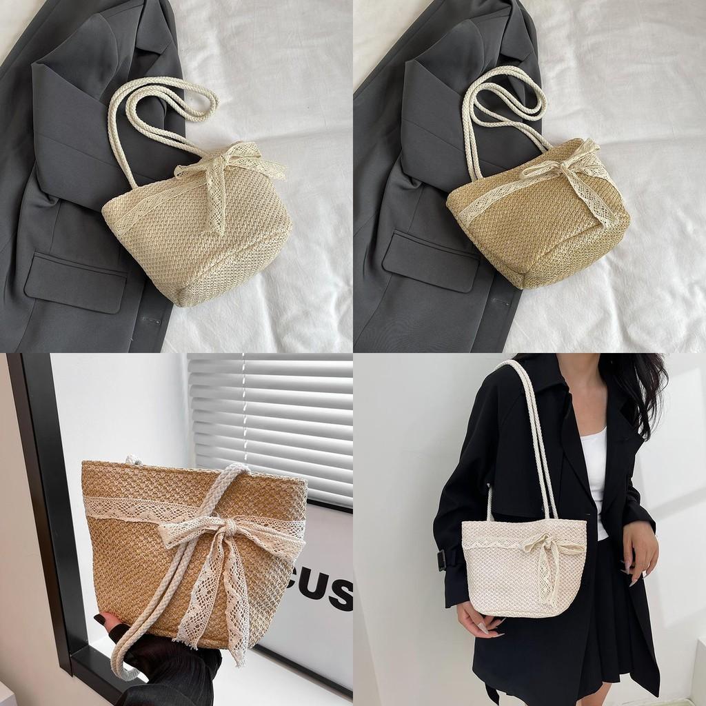 Trendy Ins Style Handheld Woven Beach Bag For Women Perfect For Summer Outings