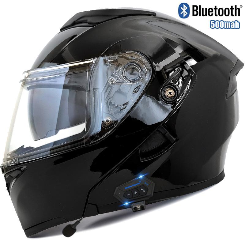 

Мотоциклетный шлем для мужчин и женщин, четыре сезона, большой размер, двойной объектив, Bluetooth, открытый шлем XXXL