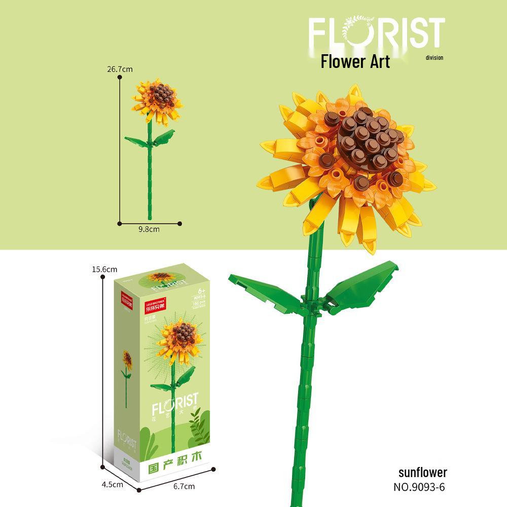 Desktop Flower Building Blocks: Educational Toy for Kids - Creative Gift for Girls