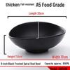 Japanese Style Frosted Black Melamine Ramen Noodle Bowl