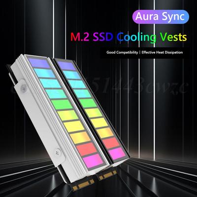 5V 3Pin ARGB Sync Computer 2280 SSD M2 Radiator PC RGB M.2 Hard Disk Nvme Cooler Heatsink M.2 2280 NVME SSD Heatsink Cooler Vest