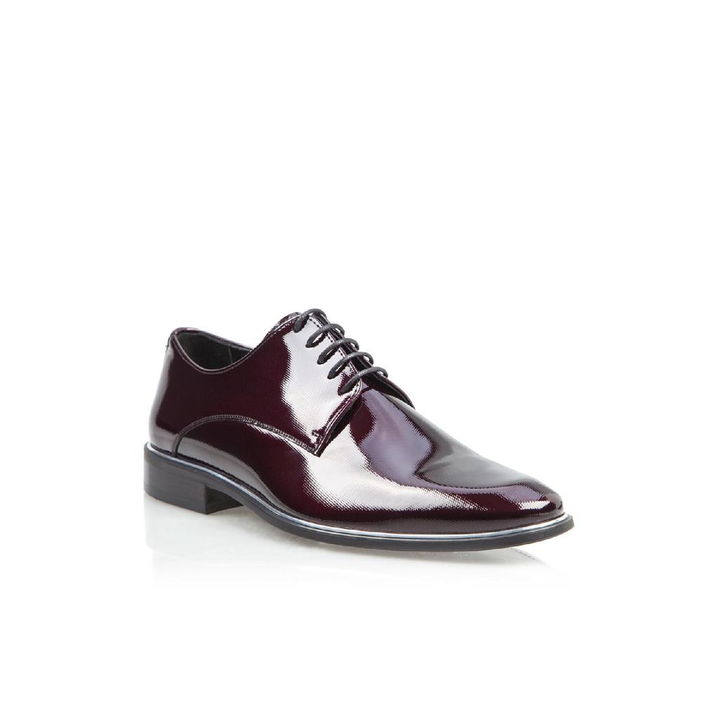 Cg 8003 Men's Classic Shoes Claret Red Patent Leather-printed
