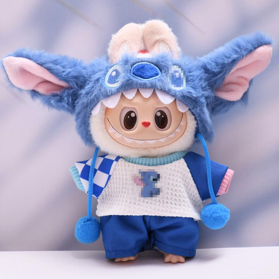 17cm Labubu Clothes Halloween V1 A2 A3 Plush Doll Accessories Labubu Designer Clothes Pumpkin Costume Set