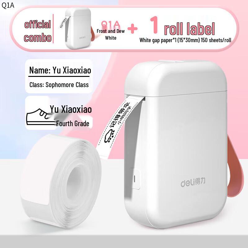 Deli Q1A Portable Wireless Bluetooth Thermal Label Printer