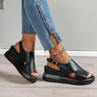 Wedge Sandals Women's New Summer High Heels Fish Mouth Women's Shoes Large Size Thick Sole Women's Shoes