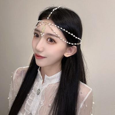 Hairdress Photography National Style Fringed Chain Tassel Pendant Fashion Jewelry Forehead Chain