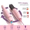 Korean Portable Ionic Hair Straightening & Curling Comb - Dual Purpose Wireless Set