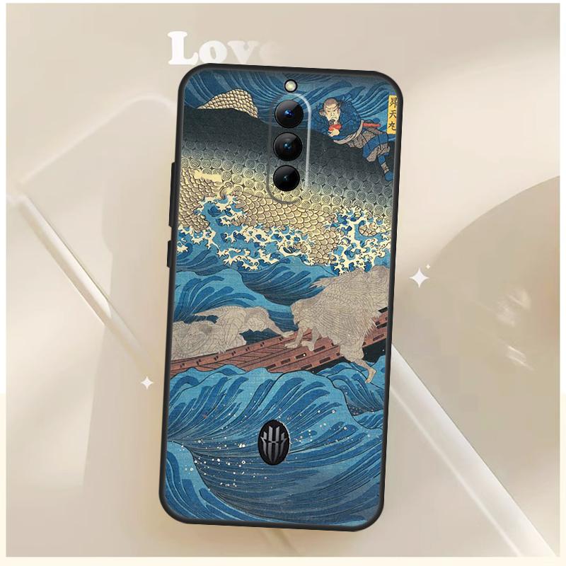Japanese Pub Wave Anime Art Case For ZTE Nubia Red Magic 10S 9S 8S 8 9 10 11 Pro Plus 6 7 7S 6S For RedMagic 10 Air Cover