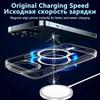 Wireless Charging clear Phone case for iPhone 11 Back Cover Shockproof Magnetic Phone case for iPhone 12 13 14 15 16 17 Pro Max