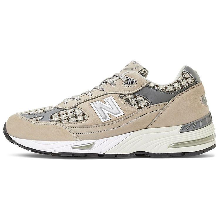 

Твид Харрис x New Balance 991 Сделано в Англии Гусиная лапка Мужские кроссовки Коричневый Бежевый Серый M991HT