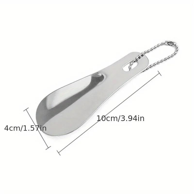 1pc Stainless Steel Metal Shoehorn, Portable Shoehorn, Shoe Wearing Aid, Essential for Home Travel