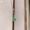 Retro Square Emerald Pendant Simulation Pigeon Blood Red Treasure Necklace Jewelry Accessories Set