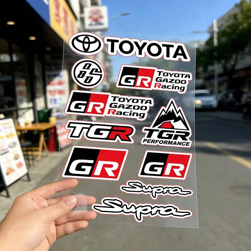FOR TOYOTA TRO GR High Visibility Reflective Waterproof Decal Scratch Hide Sticker Fit Car Motorcycle Helmet Refrigerator