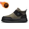 Winter Schneestiefel Herren Klettverschluss Warm Verdickt Fleece Mittlere Baumwollstiefel Trend