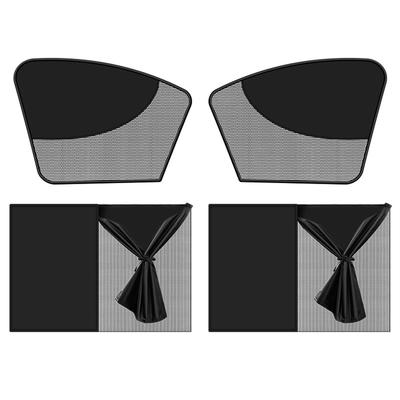 Auto-Fensterscheibenblenden, 2er-Pack Magnetische Halb- & Halb Durchsichtige Auto-Sonnenblende Seitenfenster, Frontscheibenblende Hitzeblock UV-Strahlen für Fahrer Beifahrer