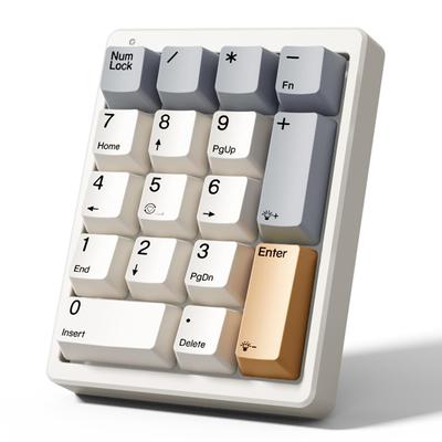 BRIMFORD Numeric Keyboard Mechanical Keyboard 17 Keys Numeric Keyboard Mechanical Numeric Keyboard Wired Numeric Keypad Brown Axis Numeric Keypad Red