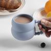 Cana Europeană din Ceramică Mâner Perlat Fin Ceașcă de Cafea 270ml Ceșcuță Europeană de Ceai cu Floare de Camelie pentru După-amiază, Cană pentru Lapte pentru Mic Dejun cu Fulgi de Ovăz