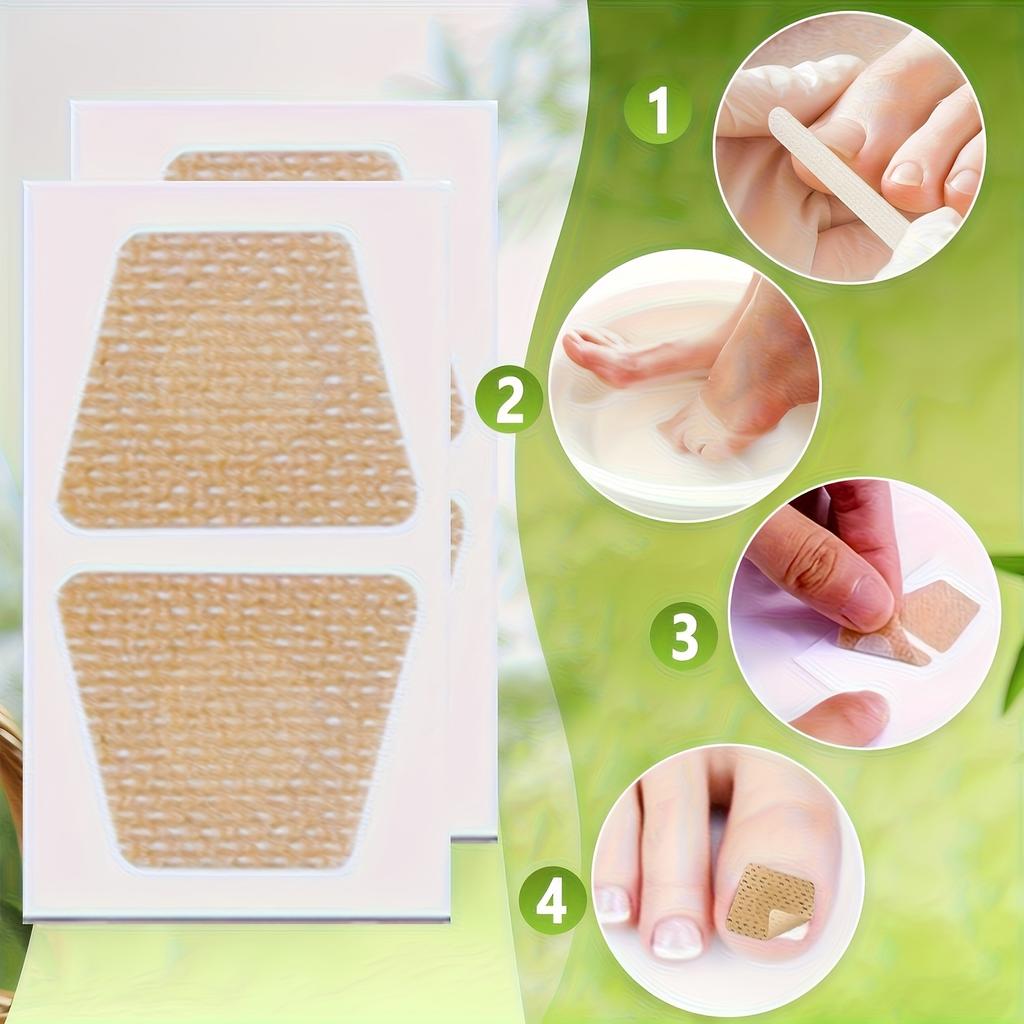 100 Pairs/50 Sheets Nail Repair Patches, Gentle and Breathable, Suitable for Toenails, Durable and Long-lasting