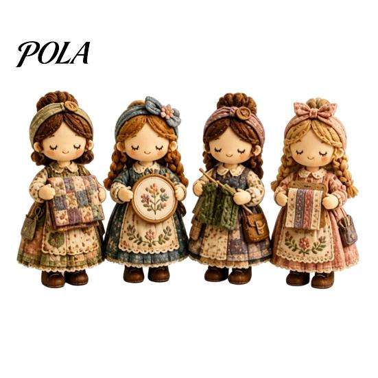 DIY Patchwork Kit Girl Kit, 3D Doll Sewing Craft Set with Pre-Cut Fabric Thread Needles, Cute for Home Decor Handmade Gift Starter