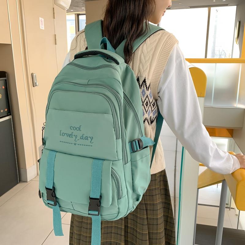 Сплошной цвет школьный женский рюкзак для старшеклассников — фото 5