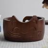 Cats Shape Yarn Bowl Round Knitting Bowl Practical Wool Holder Large Yarn Storage Crochet Bowl for Knitting Crocheting