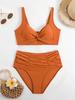 2025 European & American High-Waisted Women's Bikini - Sexy, Split Design Swimwear