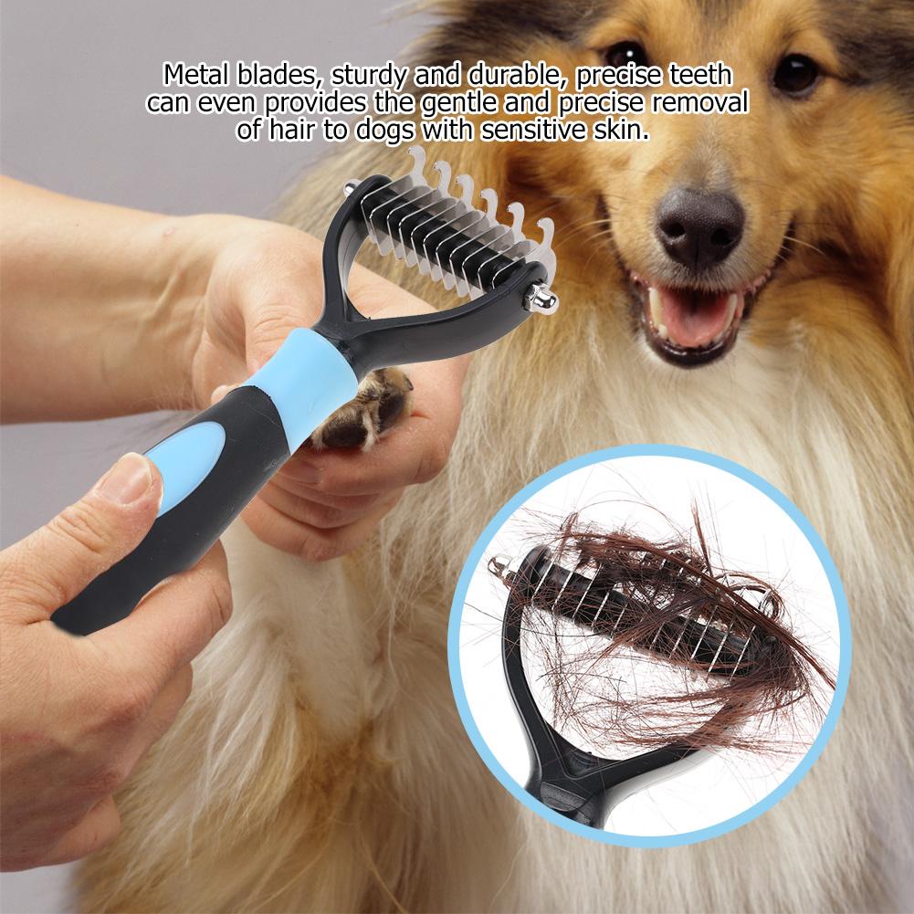 Pet 2 Sided Professional Knot Comb Brush Dog Cleaning Hair Removal Combs Grooming Tool