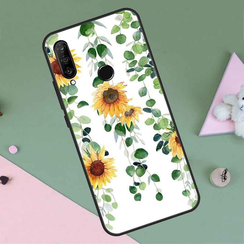 Beautiful Yellow Sunflower For Huawei P30 P40 Lite P60 Pro Nova 7i 8i 11i 12i 12s 10 9 SE Y90 Y60 Y70 Y72 Y61 Y91 Case