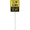 SRongmao Slow Down Sign Speed Limit 25 MPH Sign with Stake 8x12inch Yard Sign Yard Decoration Rustproof Outdoor Aluminum Sign for Yard Garden Lawn