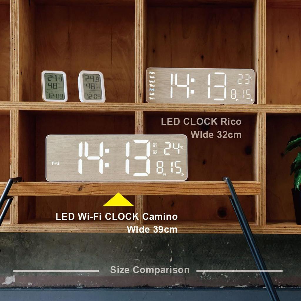 SLOWER Digital Table Clock Wall Digital Wireless NTP Automatic Living Camino SLW429 [LED Clock] / Clock, LED, Wi-Fi Connection, LAN, Synchronization,