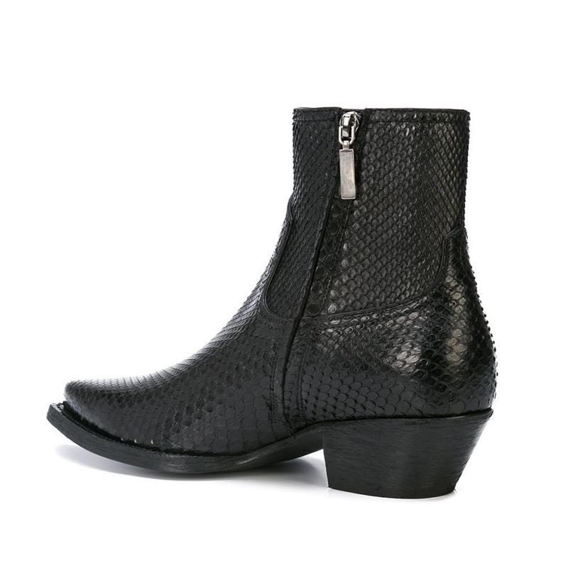 Bottes Chelsea Imprimé Serpent pour Homme: Bout Pointu, Fait Main, Inspiré du Style Britannique