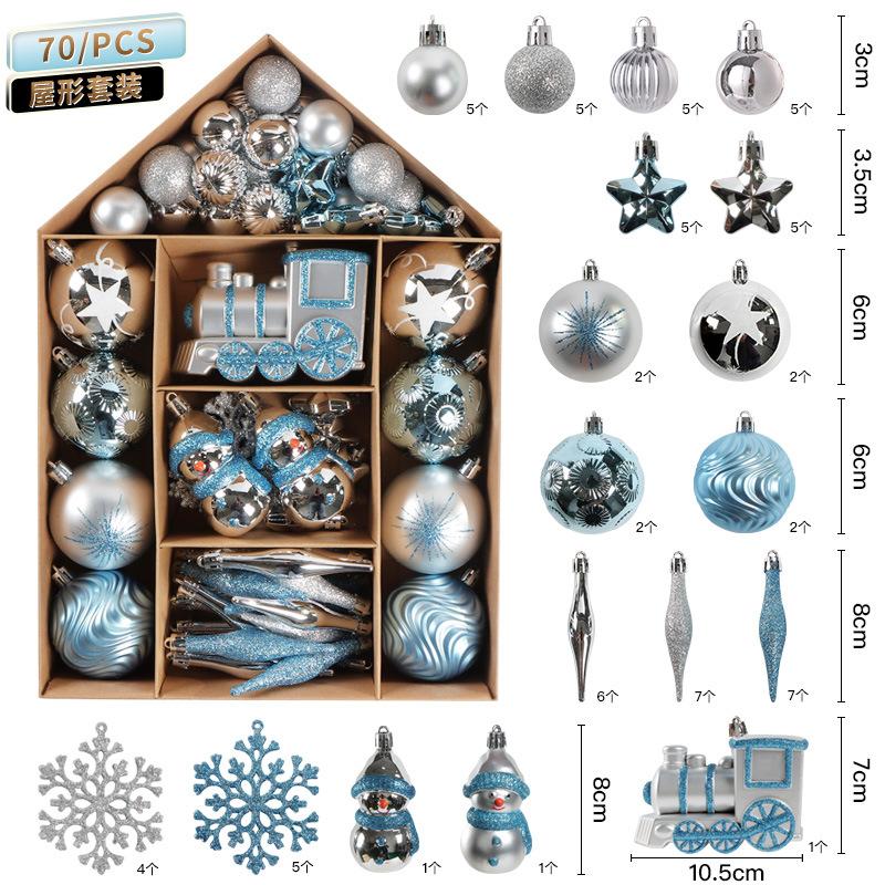 1box 3-6cm Christmas Balls Ornament Set Xmas Tree Hanging Pendant Ornaments for Home Theme Party New Year Gift Noel Navidad