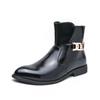 Fashion Classic Fashion Brown Boots for Men Pointed Toe Leather Ankle Boots Big Size 46 High-top Dress Shoes with Casual Business Shoes