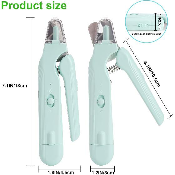 Pet Nail Clippers Dogs & Cats – Illuminates The Nail and Quick for Safe, Easy Trimming. Extra-Sharp Blades for Thick Nails, with Quick-Sensing tech
