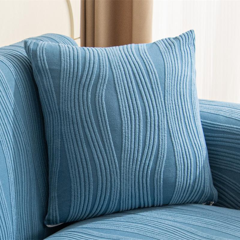 Nordic Style Solid Color Striped Corduroy Decorative Pillowcase Cushion Pillow Cover Soft Throw Pillow Case for Couch Sofa Bed