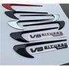 2 Stück Lüftungsgitter Kotflügel Zierleiste Emblem Klinge V8 BITURBO 4MATIC+ für Mercedes Benz AMG V8 C200 C300 E300 E400 W213 Auto Seitenaufkleber