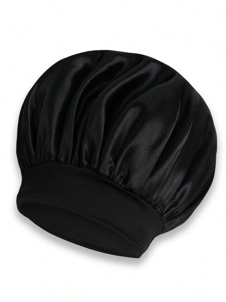 Solid Hair Bonnet Silk Bonnet Satin Bonnet Valentine's Day Valentines Hair Protection Cap Black Nighttime Care Daytime Home Comfort Beauty Tool