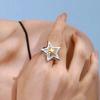 Yori Trendy Stainless Steel Pentagram Geometric Ring Necklace Prevent Allergy Simple 18K Gold PVD Plated Jewelry Bijoux Gift