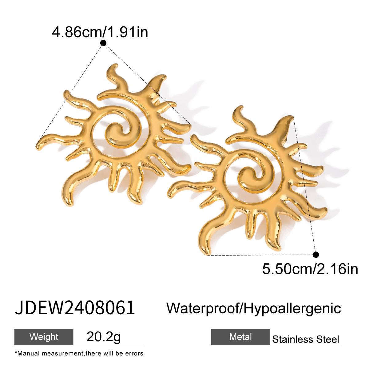 

Youthway Солнце Вращающиеся Креативные Серьги из Нержавеющей Стали Персонализированные Водонепроницаемые Геометрические Популярные Украшения Для Женщин