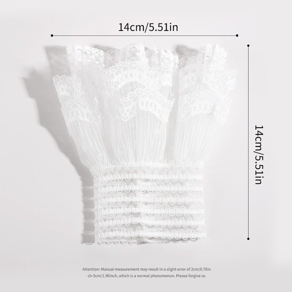 Elastic Lace Cuffs Sun Protection Lace Ruffled Wrist Fashion Fake Sleeves  for Stage Performance