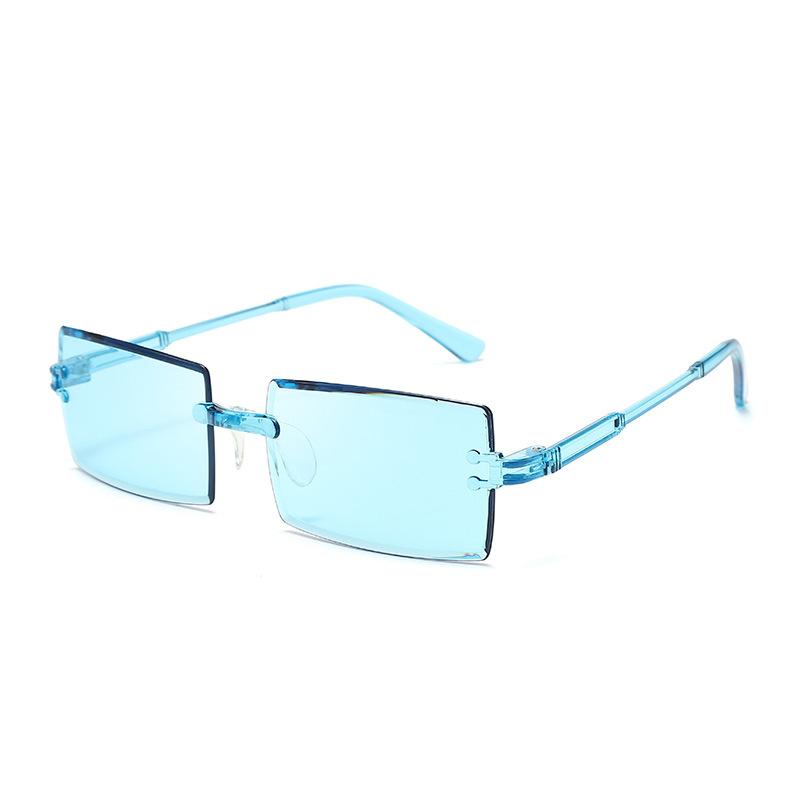 Sun Glasses Casual Men UV400 Protection Rivets Decoration Vintage Women Rectangle Luxurious